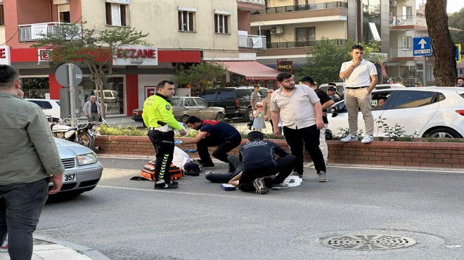 Karşıya geçmek isteyen kadına motosiklet çarptı!