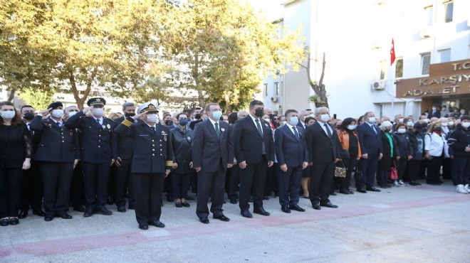 Karşıyaka Ulu Önder Atatürk'ü andı