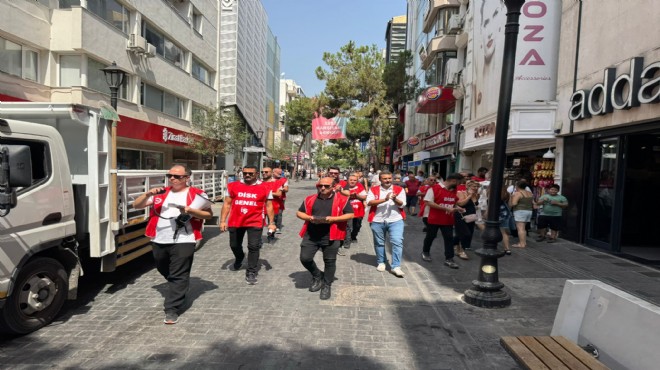 Karşıyaka da 5 aydır maaş alamayan işçiler isyan etti!