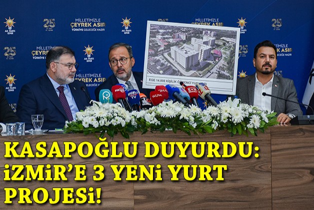 Kasapoğlu duyurdu: İzmir'de 3 yeni yurt projesi!