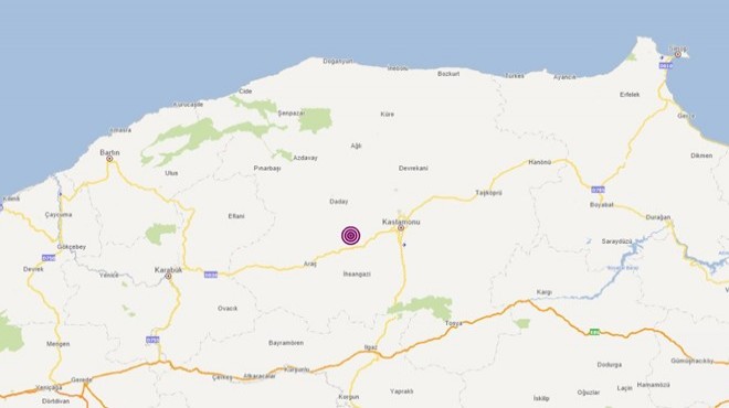 Kastamonu'da 4.5 büyüklüğünde deprem