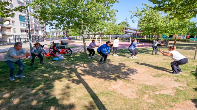 Konak’ta açık havada spor keyfi