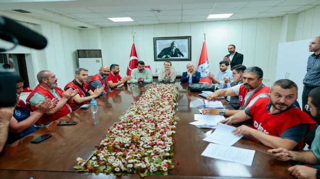 Konak'ta grevi bitiren imzalar atıldı!