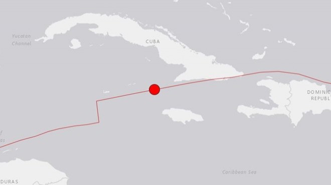 Küba açıklarında 7,7 büyüklüğünde deprem
