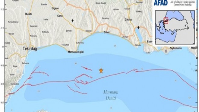 Marmara Deniz'inde art arda iki deprem