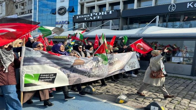 Mehter takımlı Filistin e destek yürüyüşü