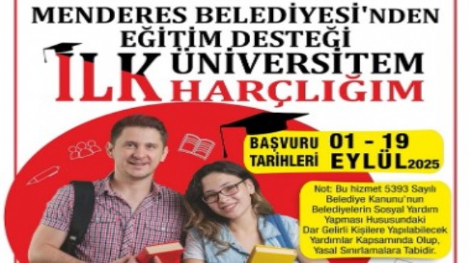 Menderes Belediyesi’nden öğrencilere destek