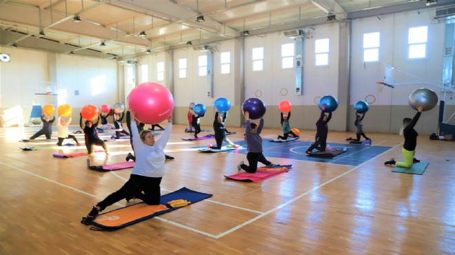 Menderes'te pilates kurslarına yoğun ilgi