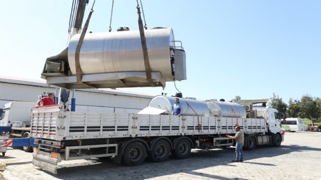 Menderes'ten Hataylı üreticiye tank desteği