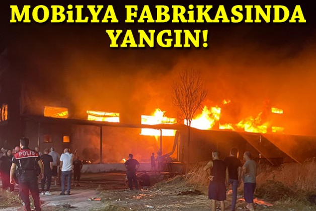 Mobilya fabrikasında yangın: Müdahale sürüyor!