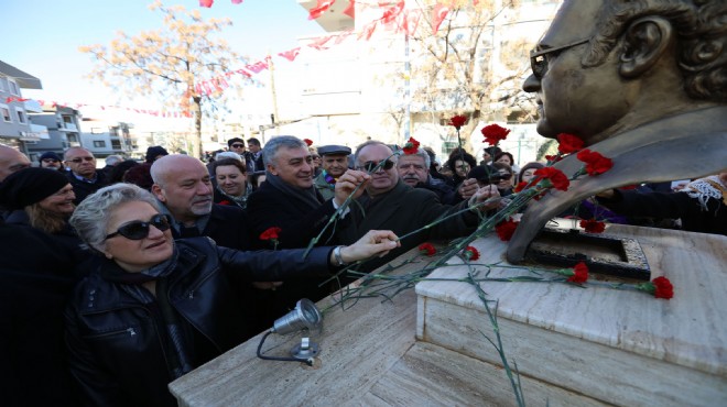 Mumcu Güzelbahçe'de büstü başında anıldı