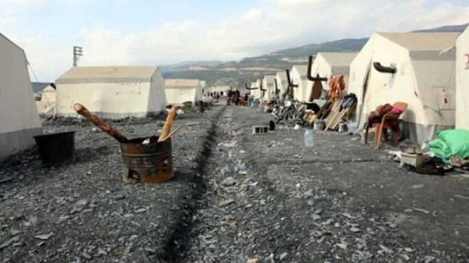 Nurdağı'nda çadır kentte sel önlemi!