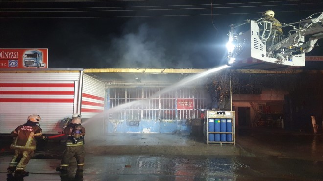 Sanayi sitesinde korkutan yangın!