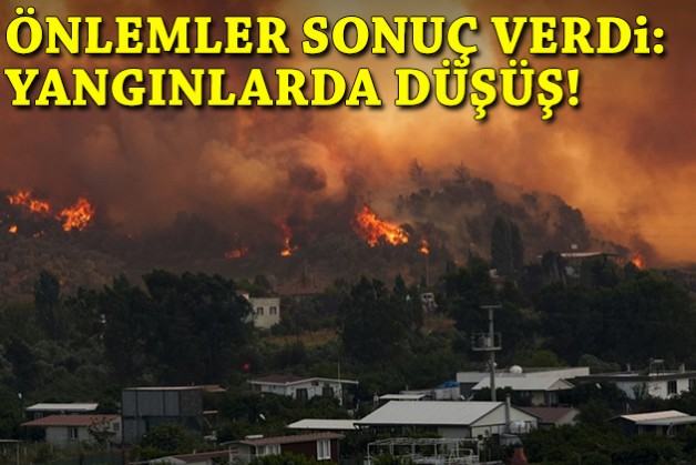 Önlemler sonuç verdi: Yangınlarda düşüş!