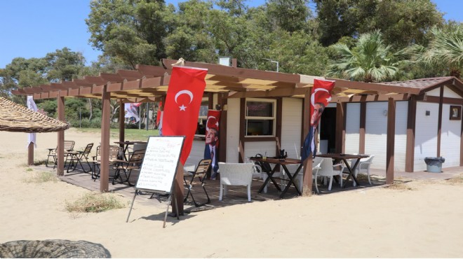 Pamucak Sahili’ne yaz dokunuşu: Festival Büfe hizmete açıldı