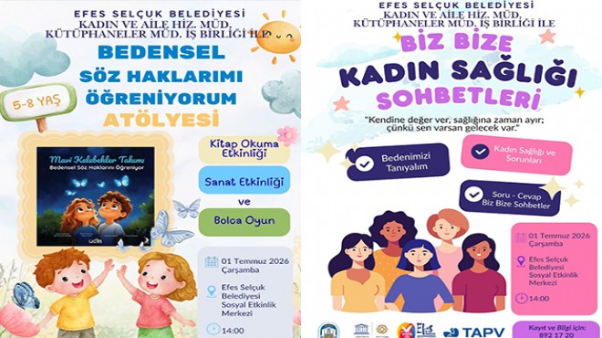 Selçuk ta kadın ve çocuklar için farkındalık atölyeleri