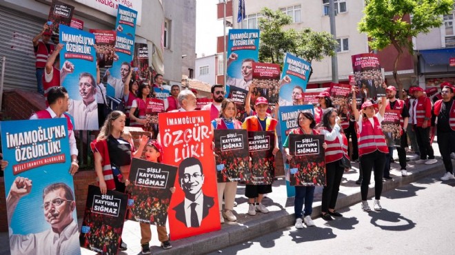 Şişli de İmamoğlu tepkisi: CHP den  durma  eylemi