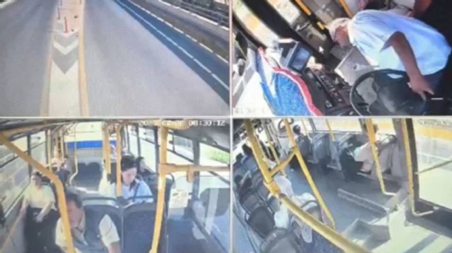 Şoför kalp krizi geçirdi, otobüsü yolcu durdurdu!