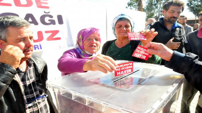 Taş ocağına temsili referandum ile 'hayır' dediler!