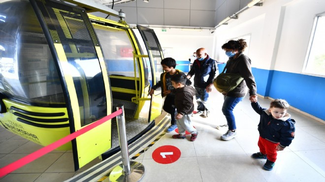 Teleferik Tesisleri minik ziyaretçileri ağırladı