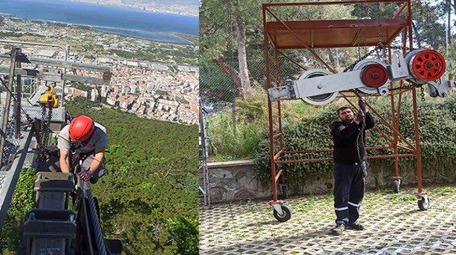 İzmir Teleferik'te bakım mesaisi tamam!