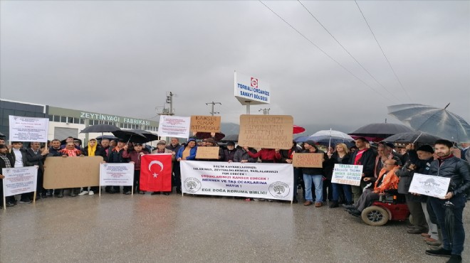 Torbalı'da geri dönüşüm tesisi protestosu