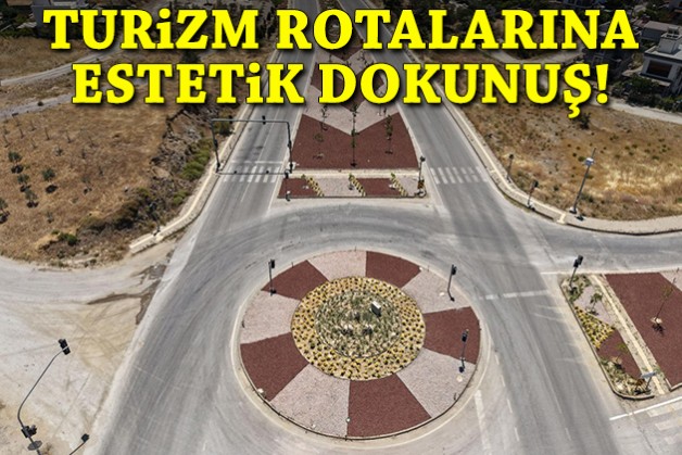 Turizm rotasındaki kavşaklara estetik dokunuş