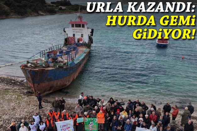 Urla kazandı: Hurda gemi gidiyor!