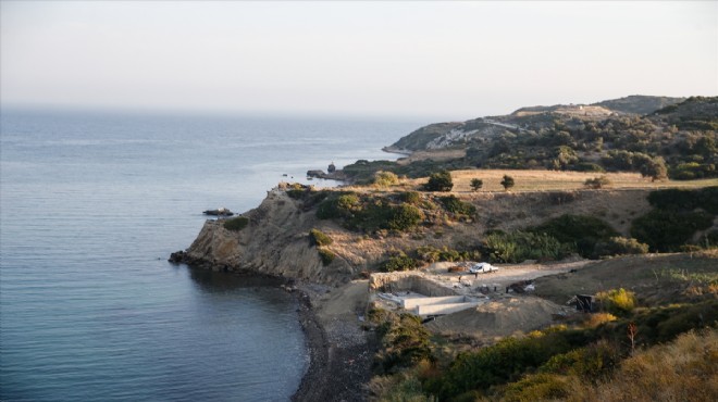 Ve Karaburun'da sit alanına yapılan inşaat yıkıldı!