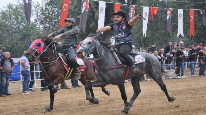 Ödemiş te yağışa rağmen nefes kesen yarış!