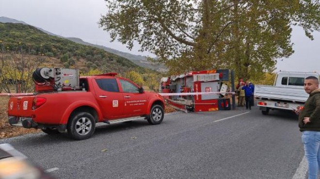 Yangına giden itfaiyeciler kaza yaptı