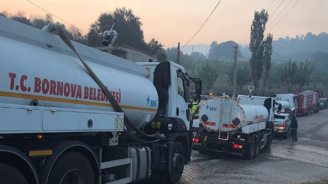 Yangınlarla boğuşan Turgutlu ya Bornova desteği