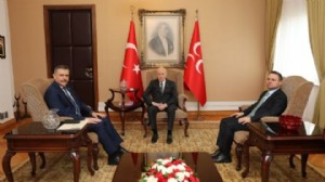 Akın Gürlek ve Mustafa Çiftçi, Devlet Bahçeli'yi ziyaret etti
