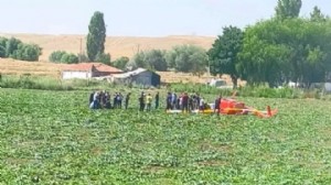 Ankara'da eğitim helikopteri düştü!