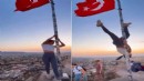 Bayrak direğinde dansa soruşturma!