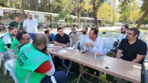 Bornova’da moto kuryeler buluşması
