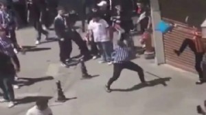 Dev final öncesi taraftarlar arasında kavga