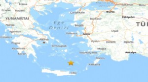 Ege Denizi'nde 4 büyüklüğünde deprem