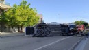 Ekip aracı devrildi: 2'si polis, 5 kişi yaralandı