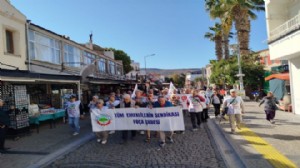 Foça'da emeklilerin sendika odası isyanı!