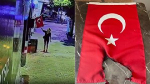 Gece vakti 'bayrak' provokasyonu!