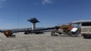 Gündoğdu'da sahne kurulumunda kaza: 1 yaralı!