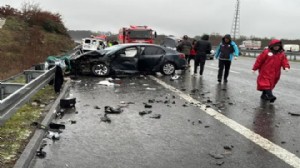 İstanbul-İzmir Otoyolu'nda zincirleme kaza!