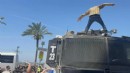 İzmir'de TOMA'nın üstüne çıkmıştı: Tutuklandı!