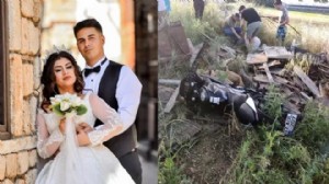 Kahreden kaza: Yeni evli çifti ölüm ayırdı!