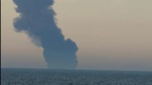 Kocaeli açıklarında Rusya'ya giden tankerde patlama