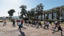 Konak'ta açık havada spor keyfi