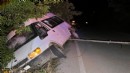 Minibüs ağaca çarptı: Yaralılar var!