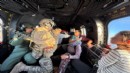 Yangında mahsur kalan aile helikopterle kurtarıldı