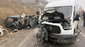 Öğretmen servisi kaza yaptı: 1 ölü, 9 yaralı!